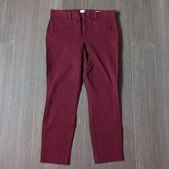 GAP, Signature Skinny Pants, Burgundy, Sz 6 - Picture 1 of 8